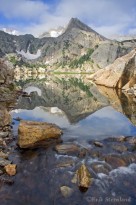 bluebird lake, reflection, ouzel peak